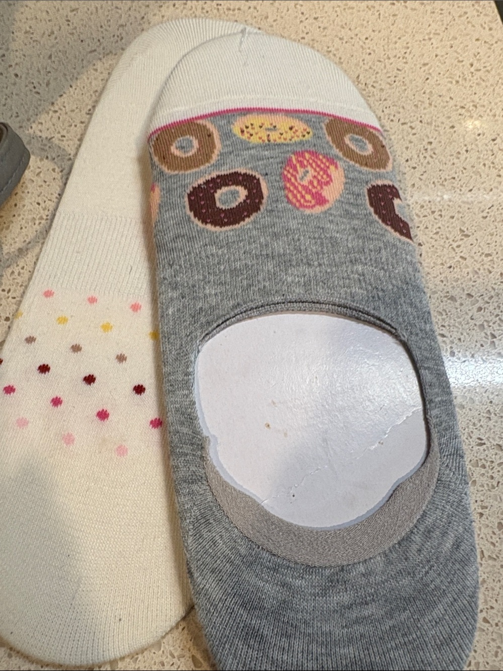 Mint Green Canvas Clutch/Crossbody W/ Kitty Donut Print & Donut socks Both New! - Picture 10 of 10
